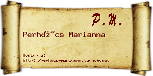 Perhócs Marianna névjegykártya